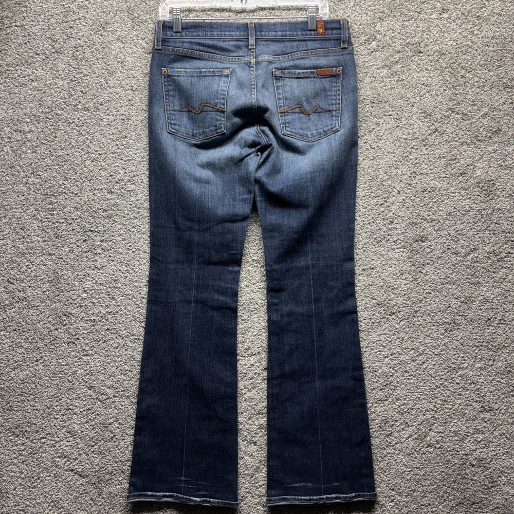 7 for All Mankind‎ Womens Jeans Size 30 (32x32) Distressed Dark Wash Flare USA